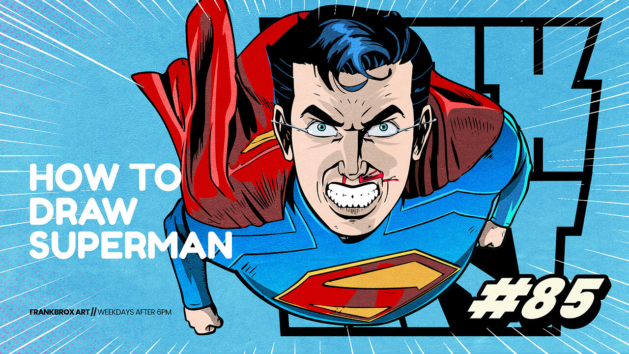 Supermans Epic First Flight: Watch Me Draw It in a Flash!