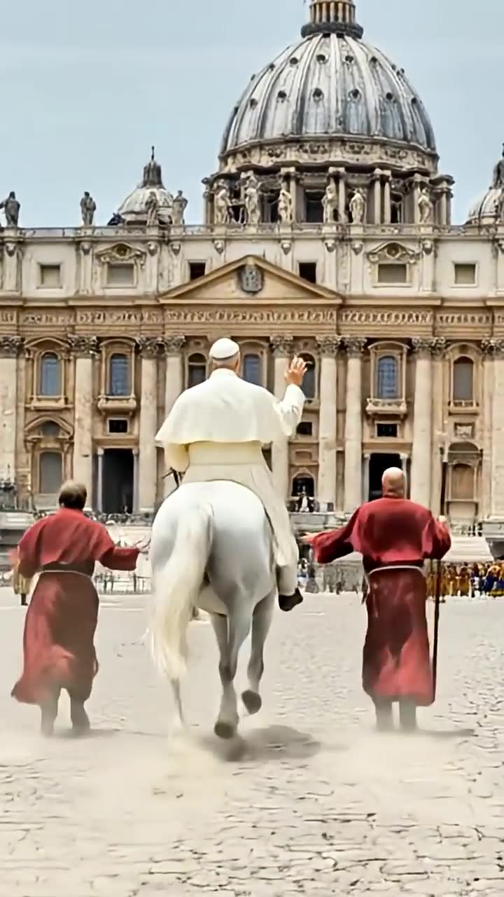 Quando il cavallo Proton di Papa Leone XIV galoppò in Piazza San Pietro nello stato idolatra della Città del Vaticano,tutta la vita di Papa Leone XIV,Robert Francis Riggitano gli passò davanti agli occhi