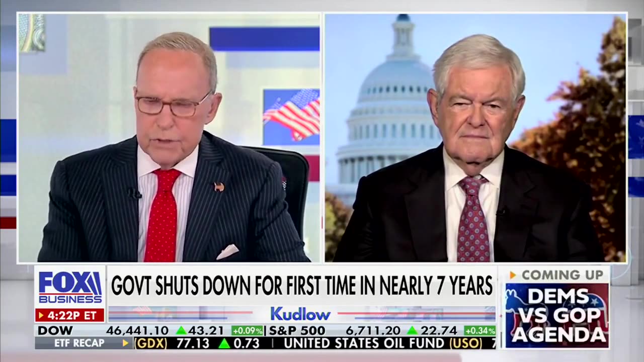 Newt Gingrich Explains Democrats Biggest Strategic Blunder During Shutdown