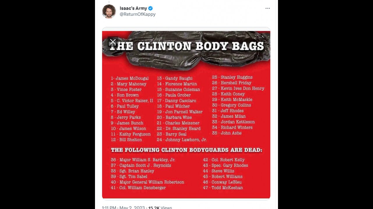 epstein files EXPOSE clinton body bag count, NAMES democrat hillary clinton conspiracy against Trump