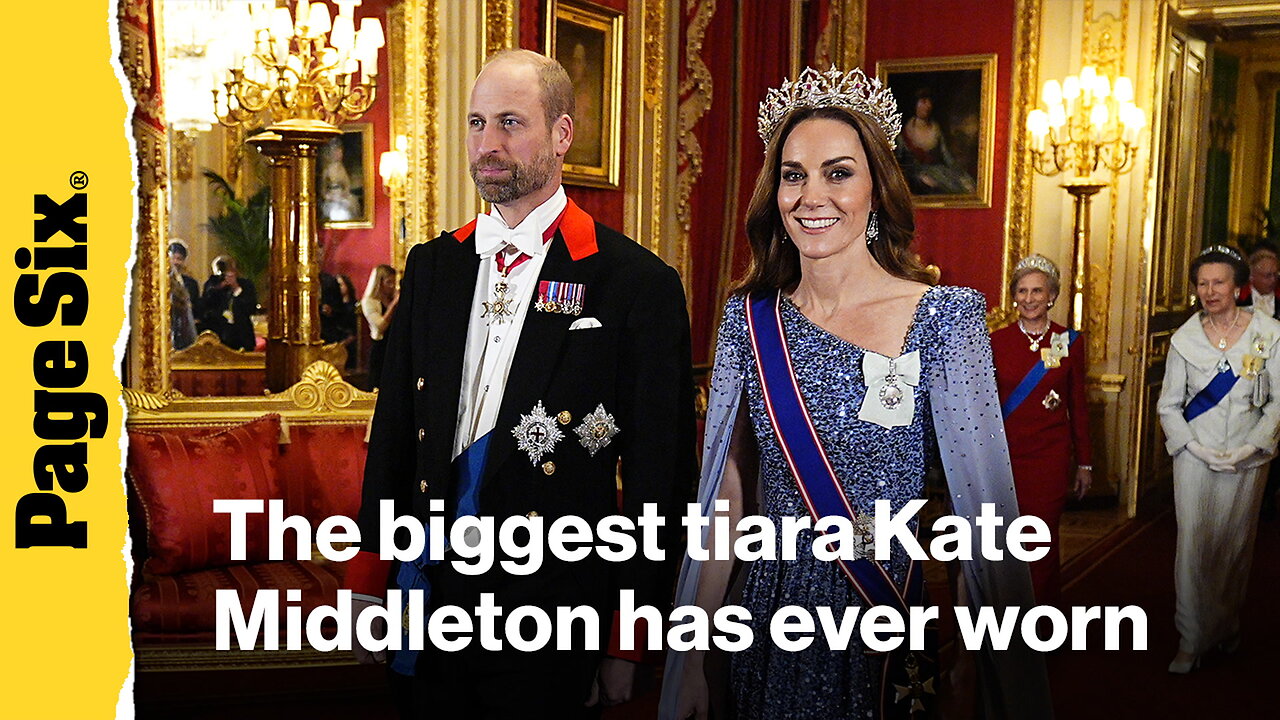 Kate Middleton adds major sparkle to Windsor Castle banquet with biggest tiara shes ever worn