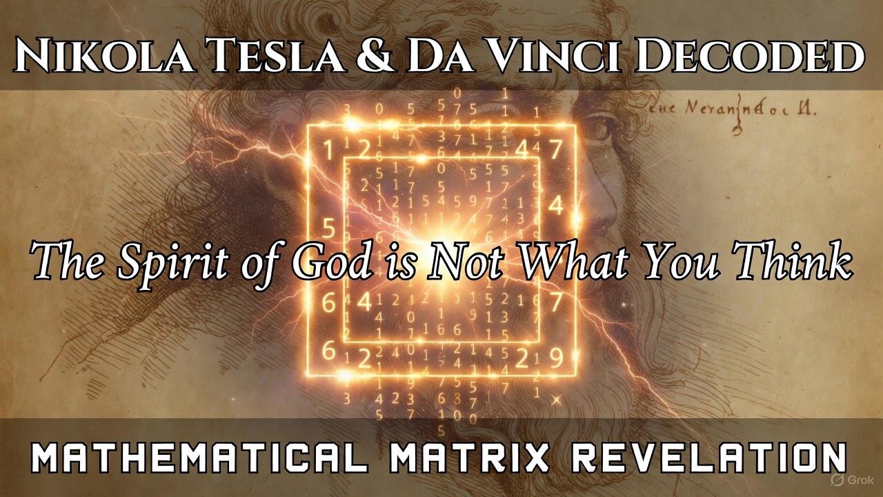 Nikola Tesla: The Spirit of God is Not What You Think (Mathematical Matrix & Da Vinci Code FULL Explanation) | Biblical Numerology, 9 Core Frequencies & Human Creation
