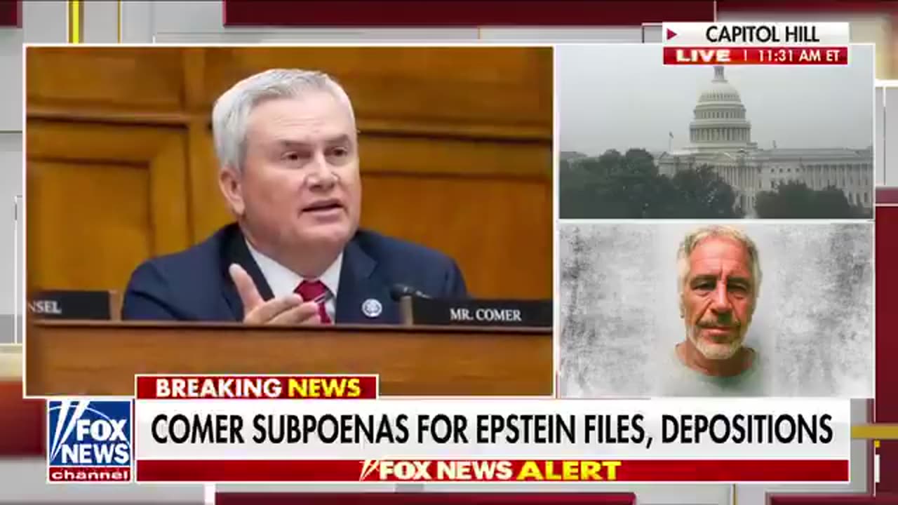 James Comer has just issued subpoenas in the Epstein case
