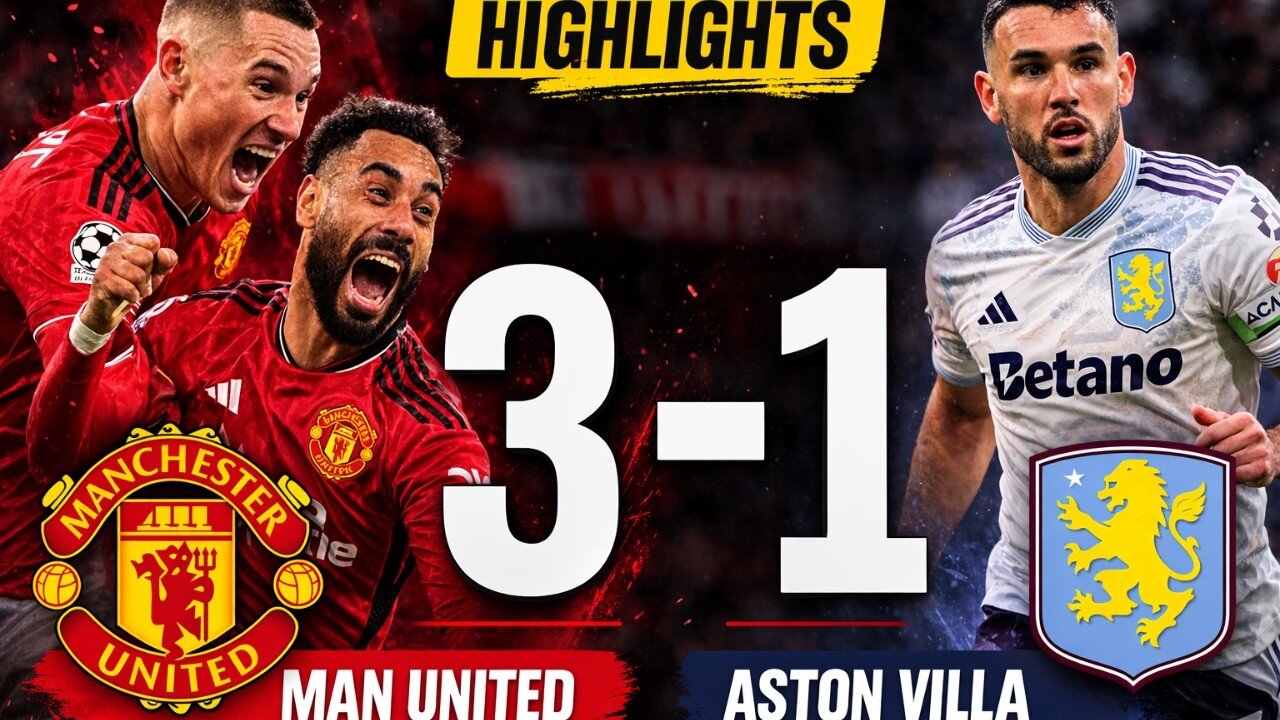 MAN UNITED vs ASTON VILLA (3-1) | HIGHLIGHTS | PREMIER LEAGUE 25/26