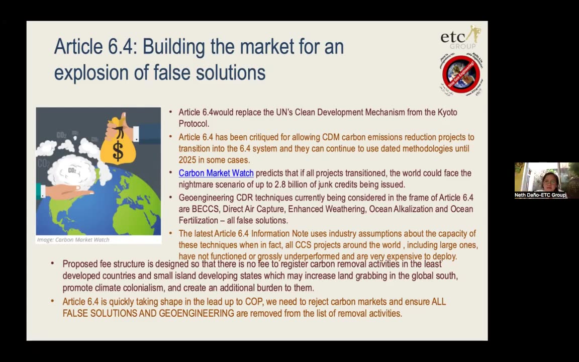 Geoengineering in Climate Negotiations ETC GROUP Oct. 28, 2022