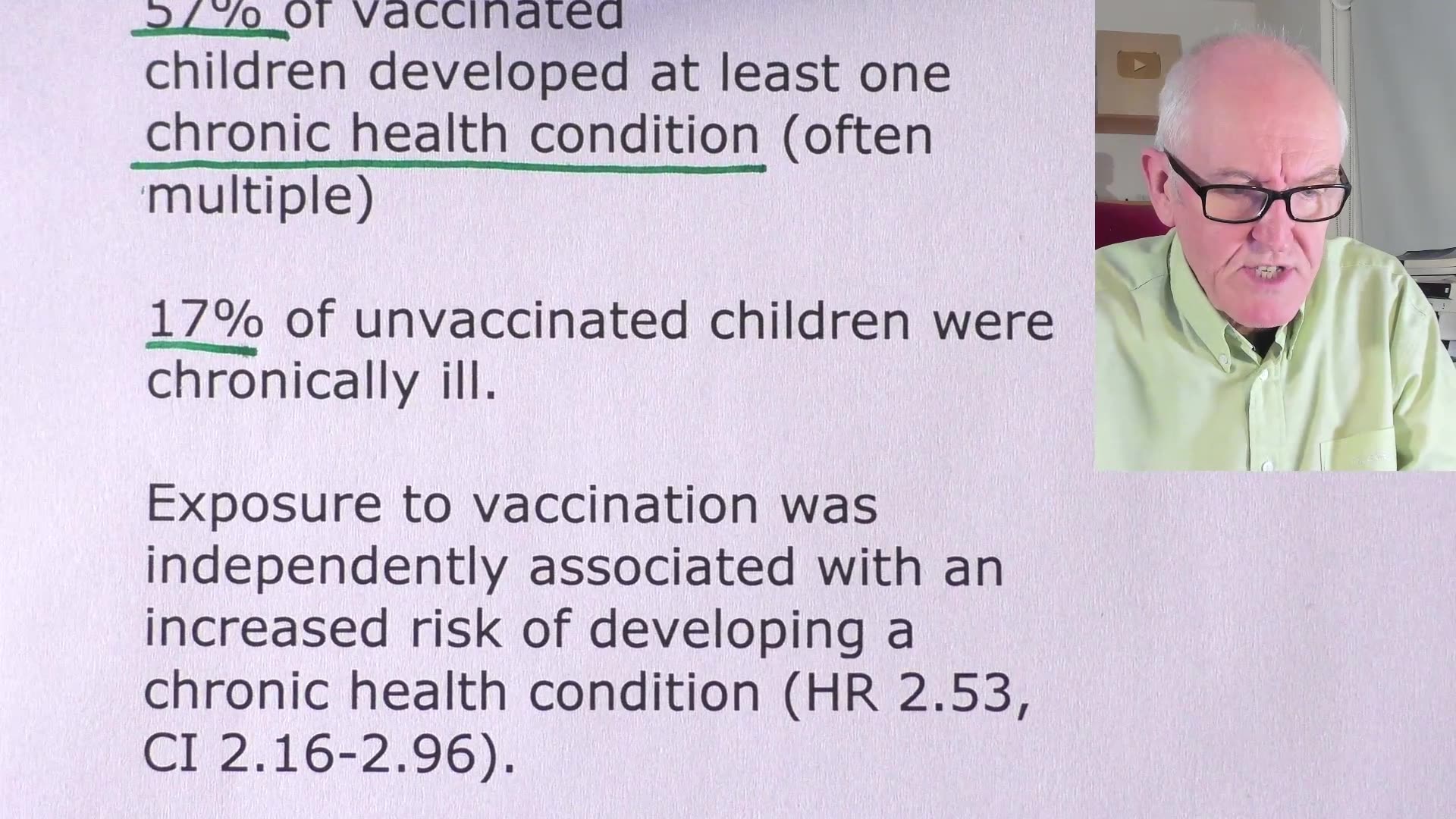 More chronic disease after vccination