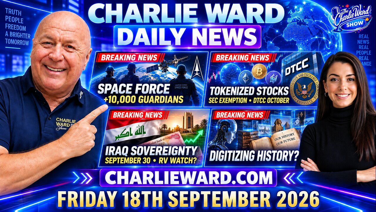 Space Force Expansion, Tokenized Stocks & Iraq Sept 30 Watch | Charlie Ward Daily News thumbnail