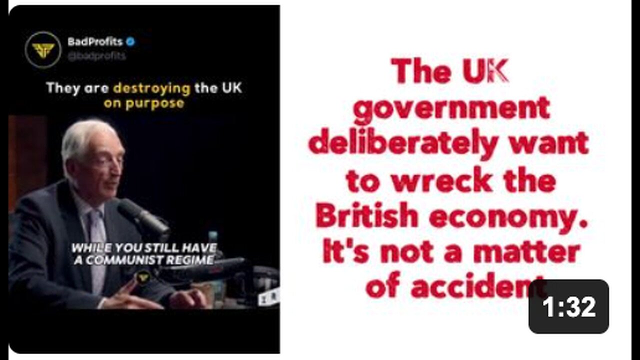 The UK government deliberately want to wreck the British economy. Its not a matter of accident