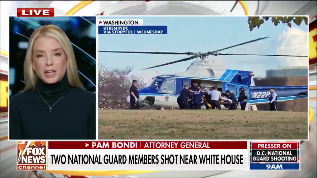 AG Pam Bondi says she will pursue the death penalty for the Afghan suspect