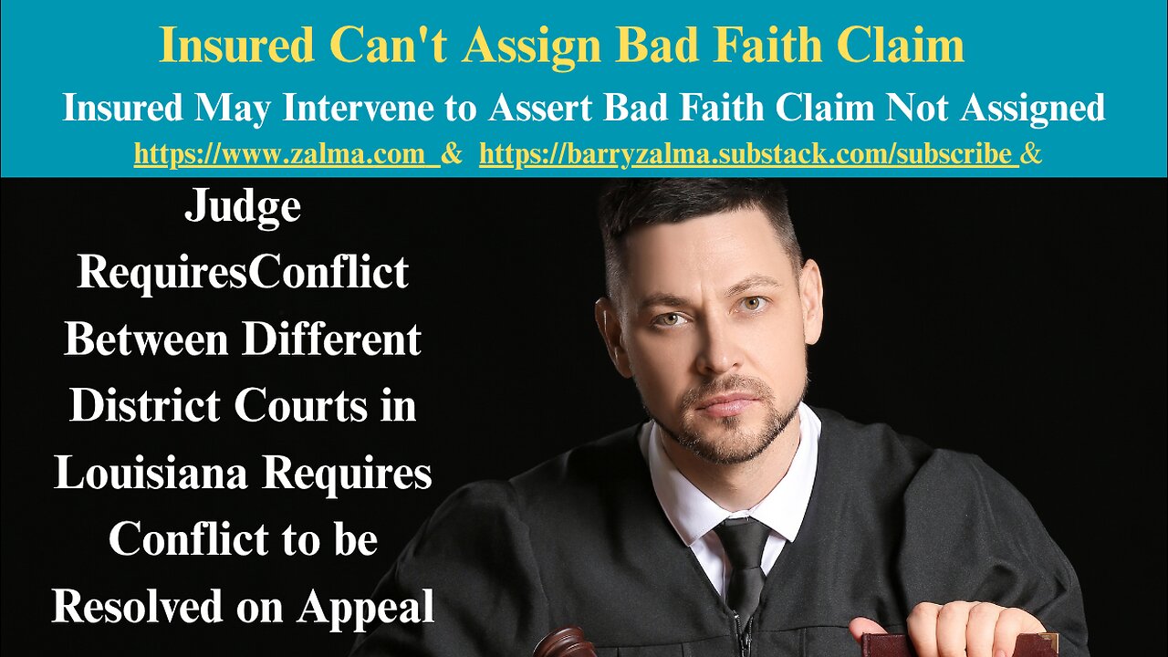Insured Cant Assign Bad Faith Claim
