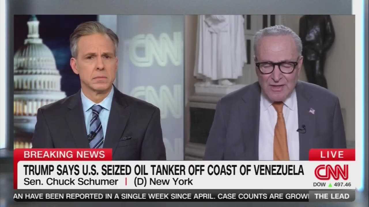 Chuck Schumer wont say if he opposes regime change in Venezuela.