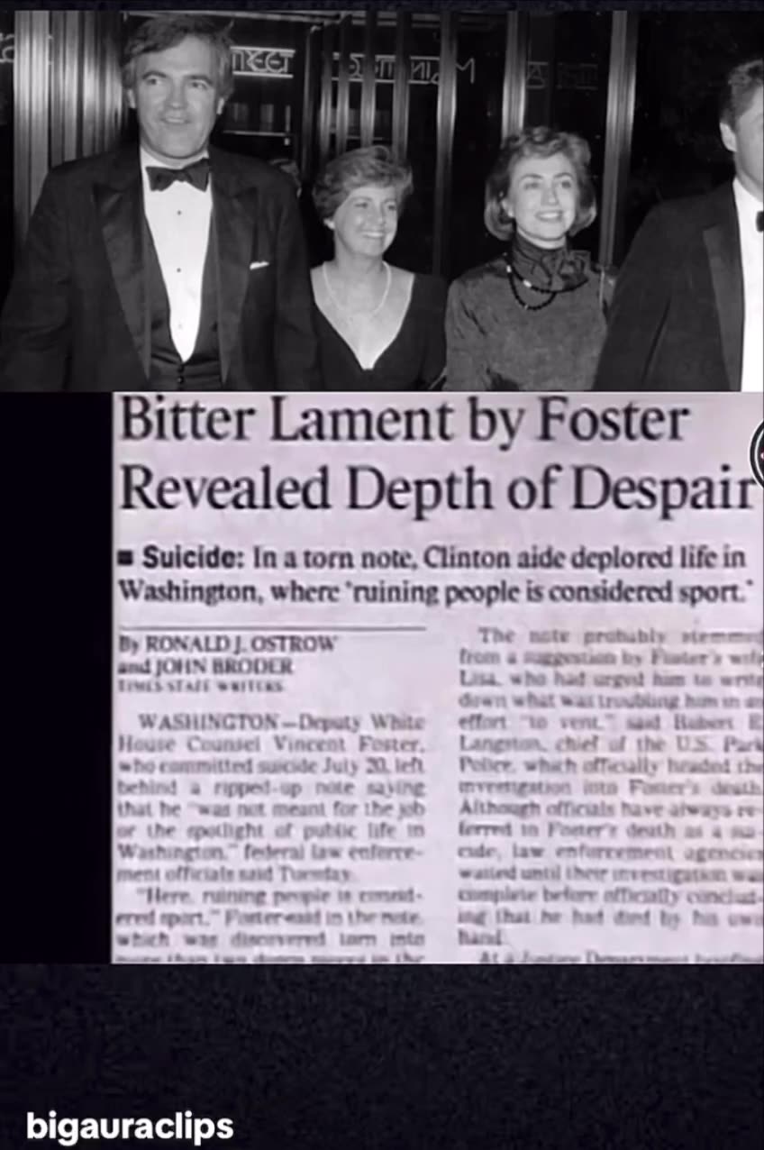 Unsolved mystery Vince Foster suicide note claimed to be a forgery