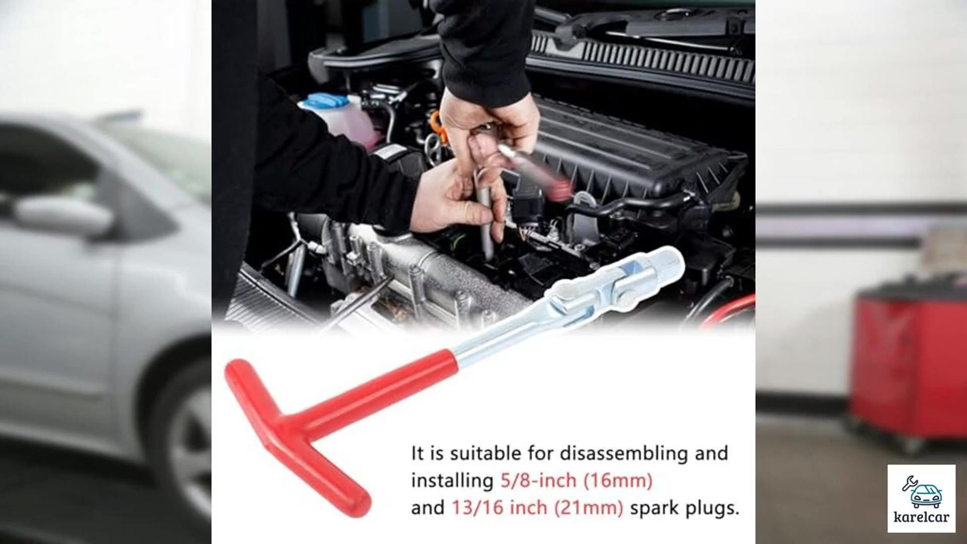 GZZTORES Spark Plug Socket Wrench T-Handle