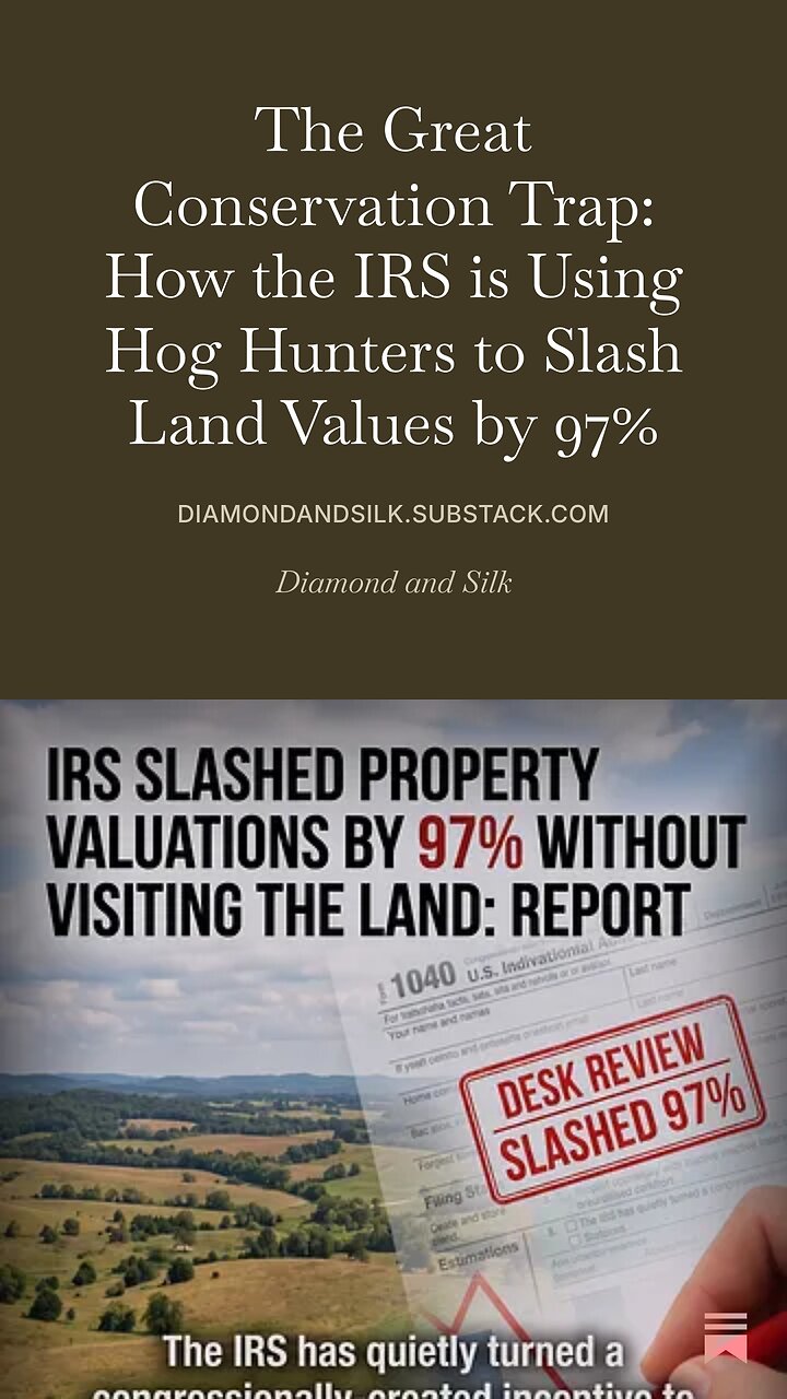 EXPOSED: IRS Hires Hog Hunters to Slash Land Values by 97%?! thumbnail
