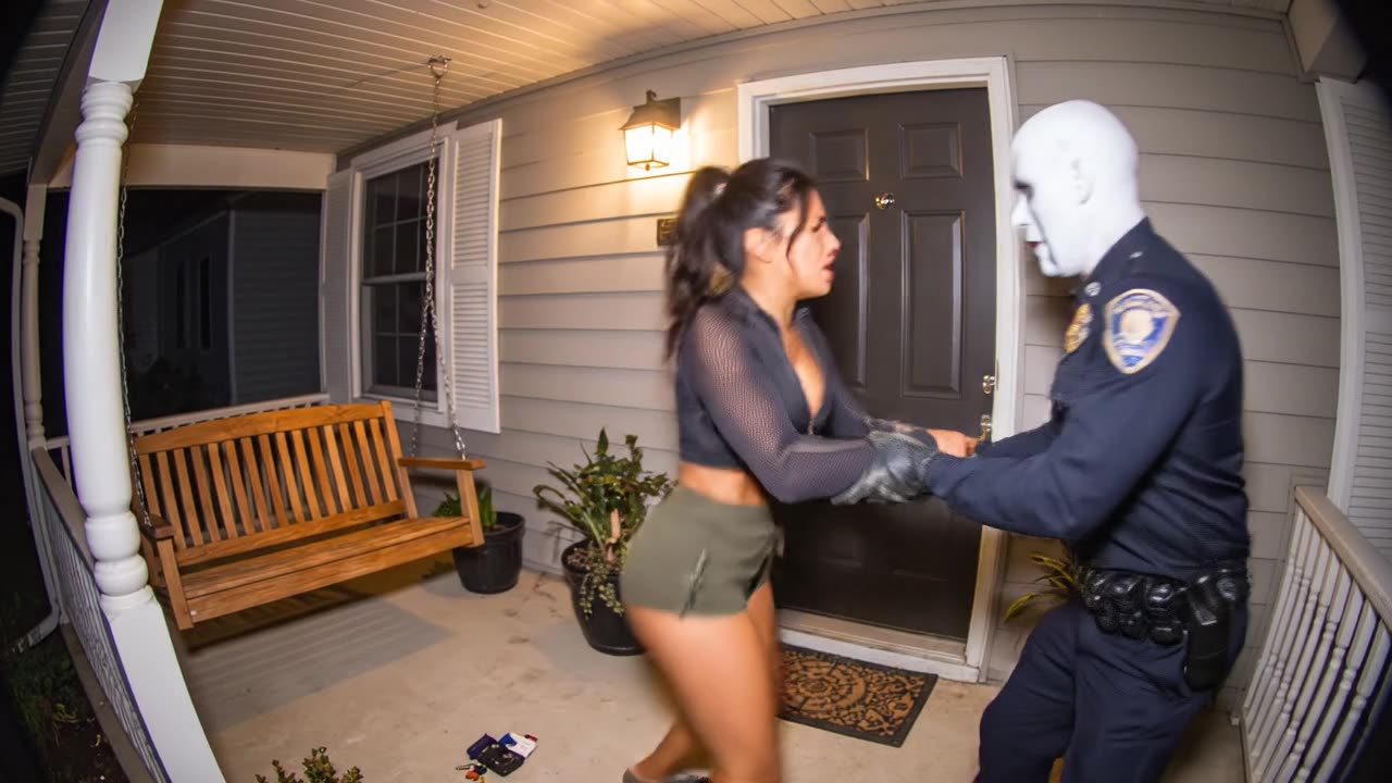 😱 Woman - Funny Girls Scarry Pranks Caught on Doorbell Camera! Viral Video - Curvy Girl Model