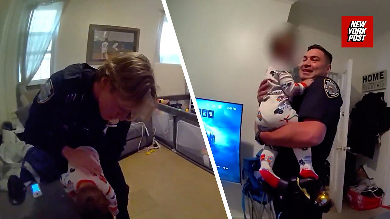 Moment Queens cops save 10-month-old boy who was choking