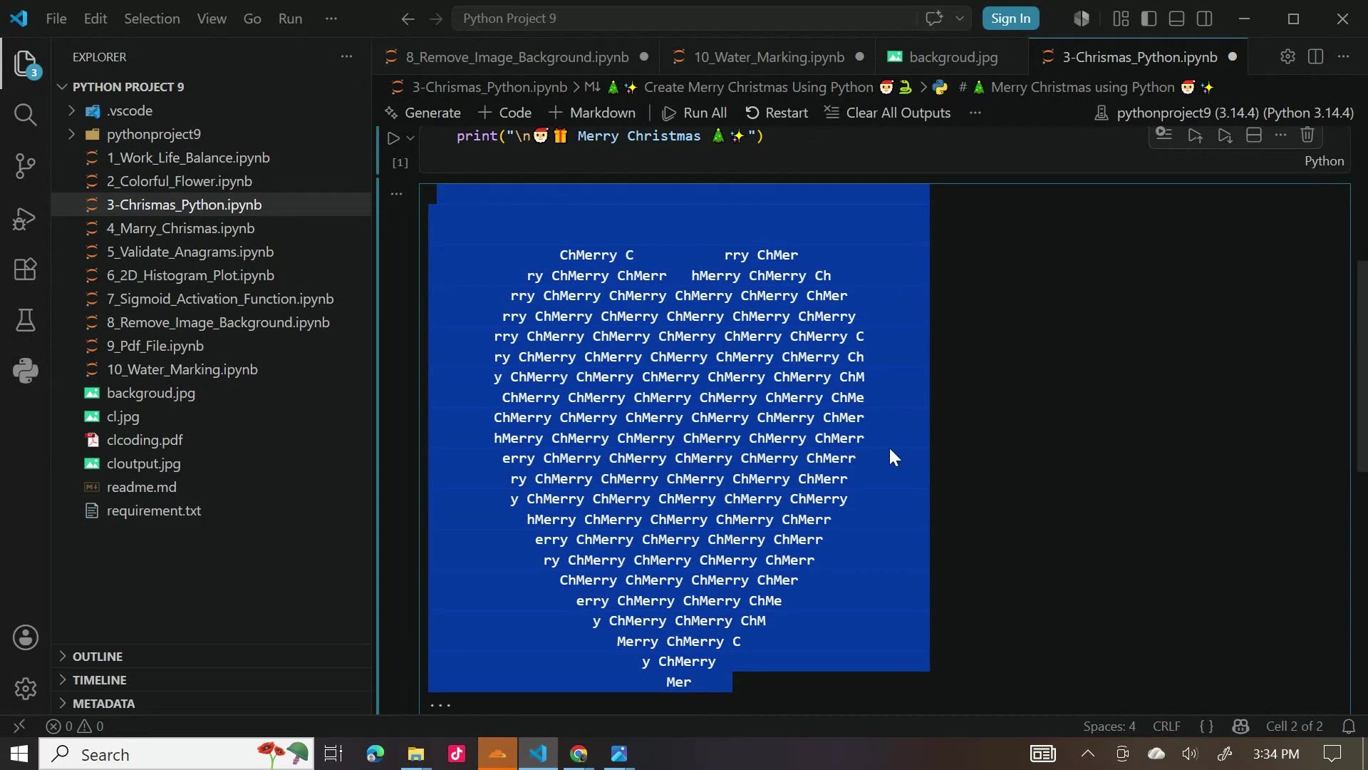 Create Merry Christmas in Python 🎄 | Amazing Coding Trick