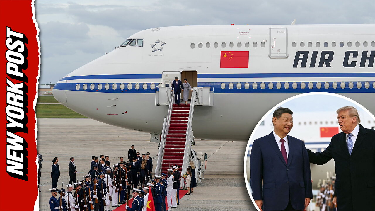 Chinese President Xi's gigantic plane touches down in DC for high-stakes state visit with Trump thumbnail