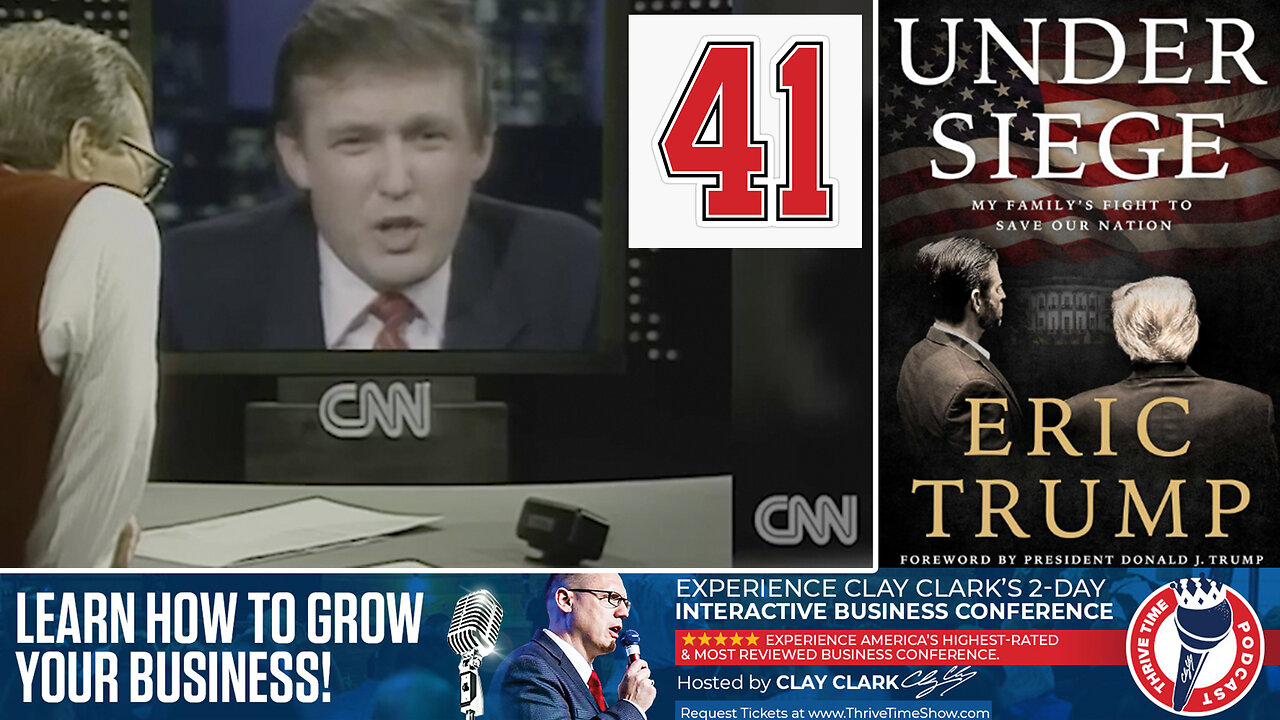 Trump At Age 41 | 1987 Larry King Interview w/ Donald J. Trump At Age 41 + 2025 Clay Clark Interview w/ Eric F. Trump At Age 41 + Join Eric Trump at Clay Clarks Dec. 4-6 ThrivetimeShow.com Business Conference