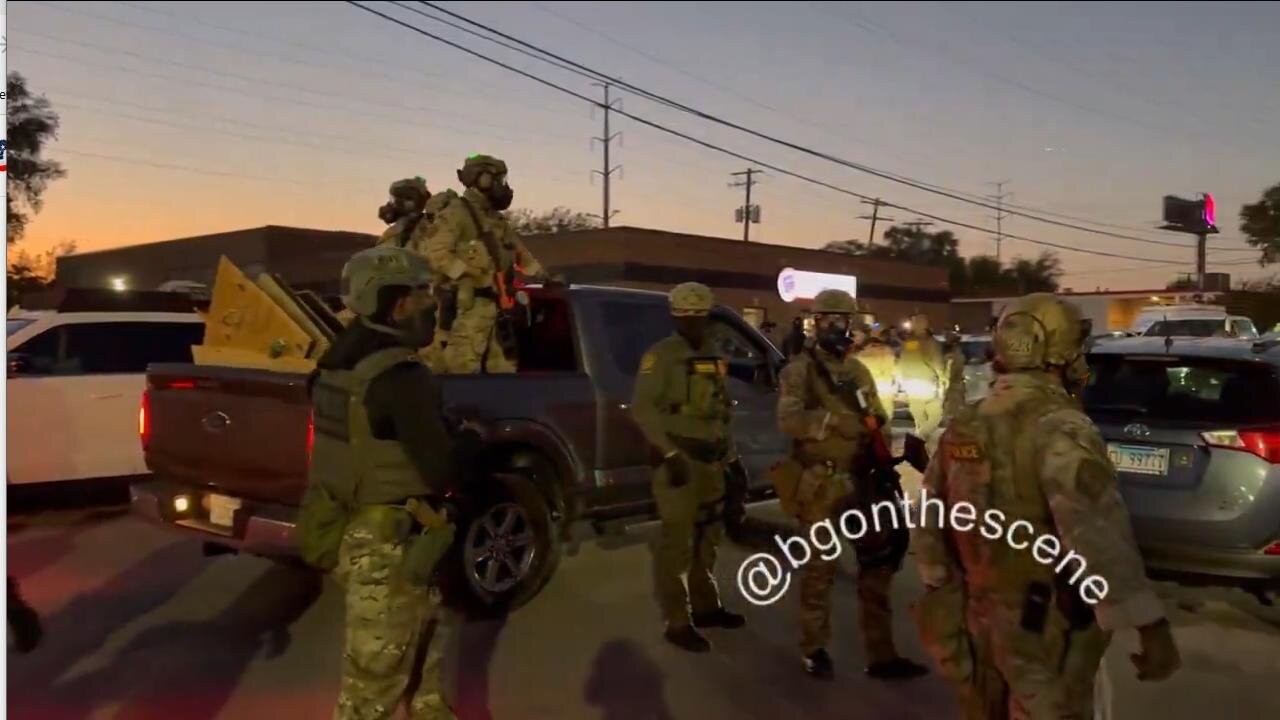 Border Patrol Confiscated all Antifa’s makeshift Shields at ICE Broadview & Paraded them
