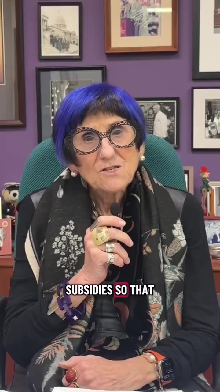 The blue-haired Congresslady is outraged the government will be reopened