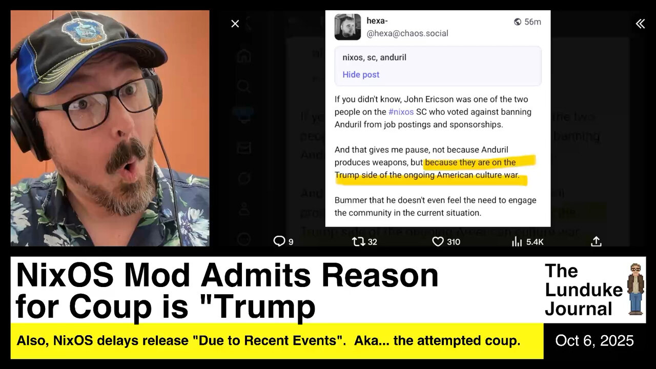 NixOS Mod Admits Reason for Coup is Trump