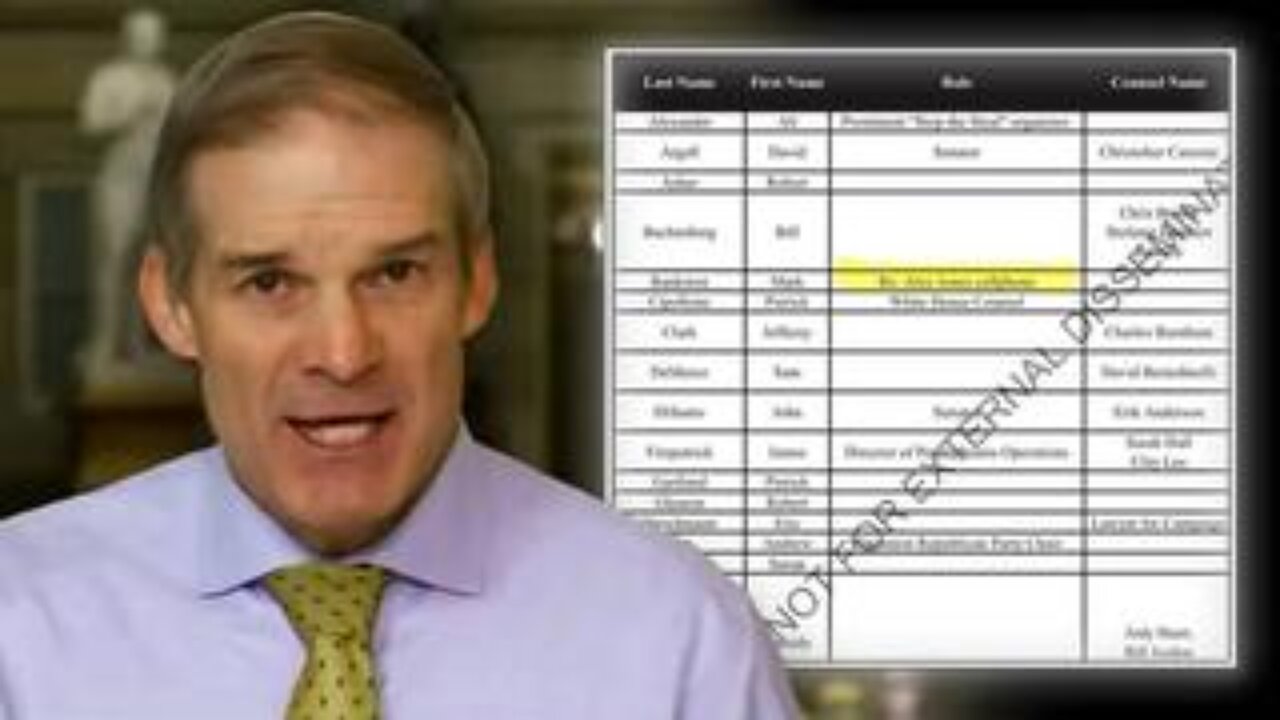 Jim Jordan Just Dropped A Hydrogen Bomb On The Deep State!