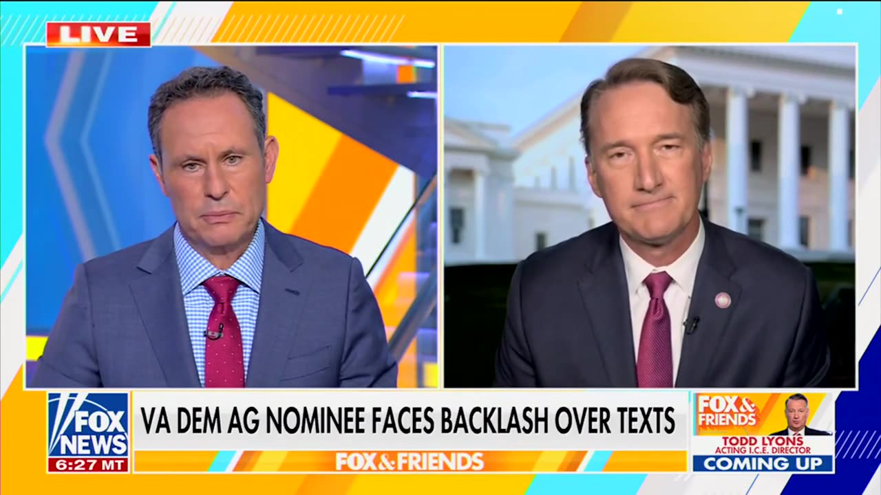 Glenn Youngkin Says Dem AG Candidates Texts Are Where The Violent Left Is
