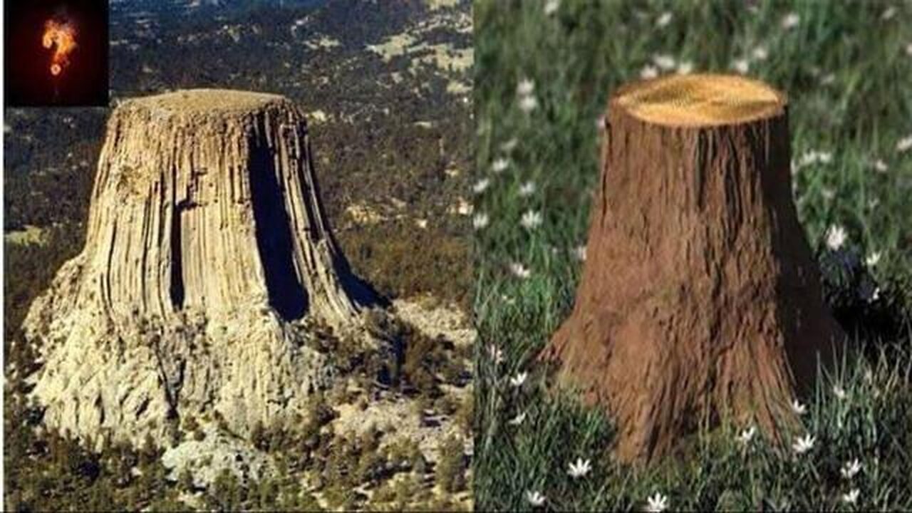 THE DEVILS TOWER HAS BEEN SCANNED - FOUND TO BE HOLLOW WITH STRUCTURES INSIDE