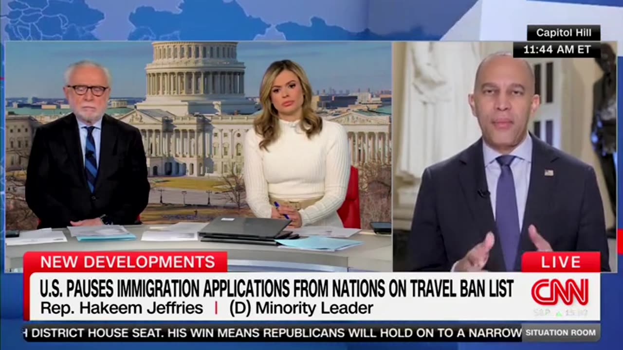 Hakeem Jeffries Begrudgingly Gives Trump Credit For Securing Border