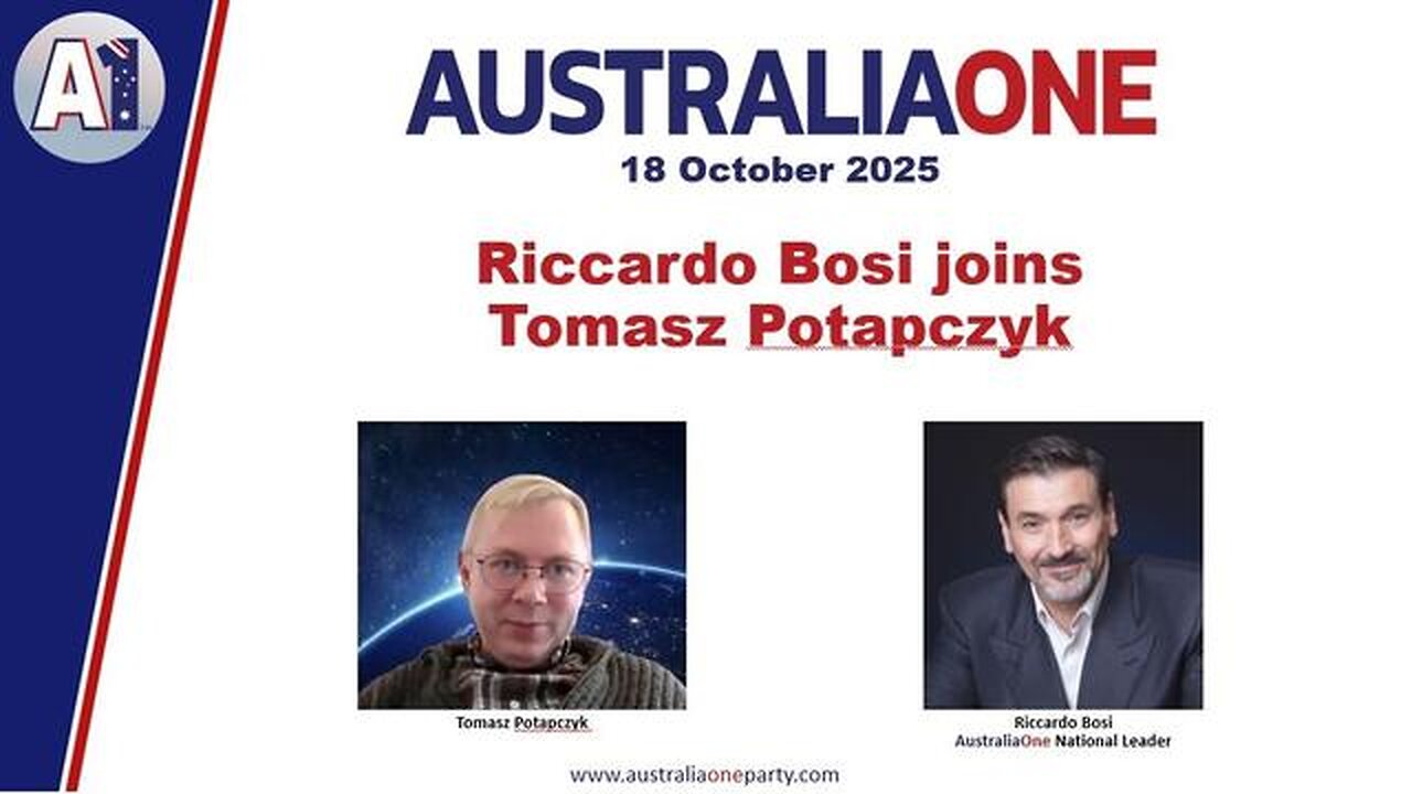 AustraliaOne Party (A1) - Tomasz Potapczyk (18 October 2025)