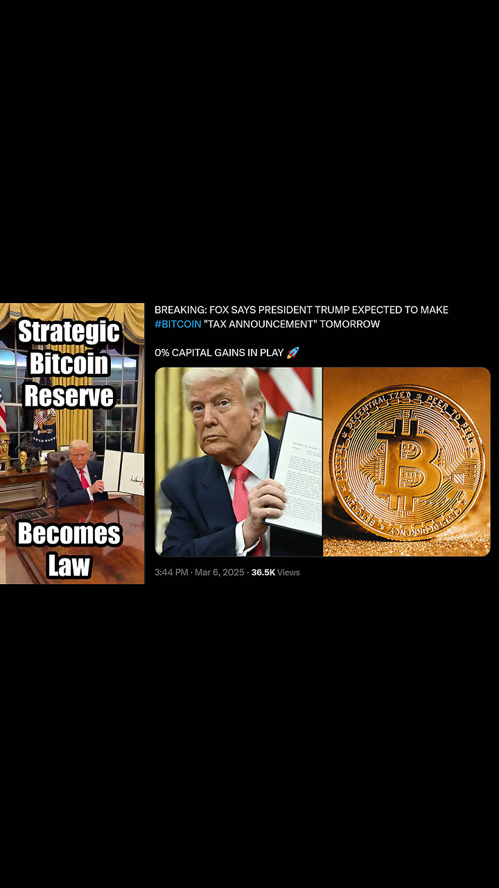 Trump signs Executive Order creating a National Strategic Bitcoin Reserve 💪🪙