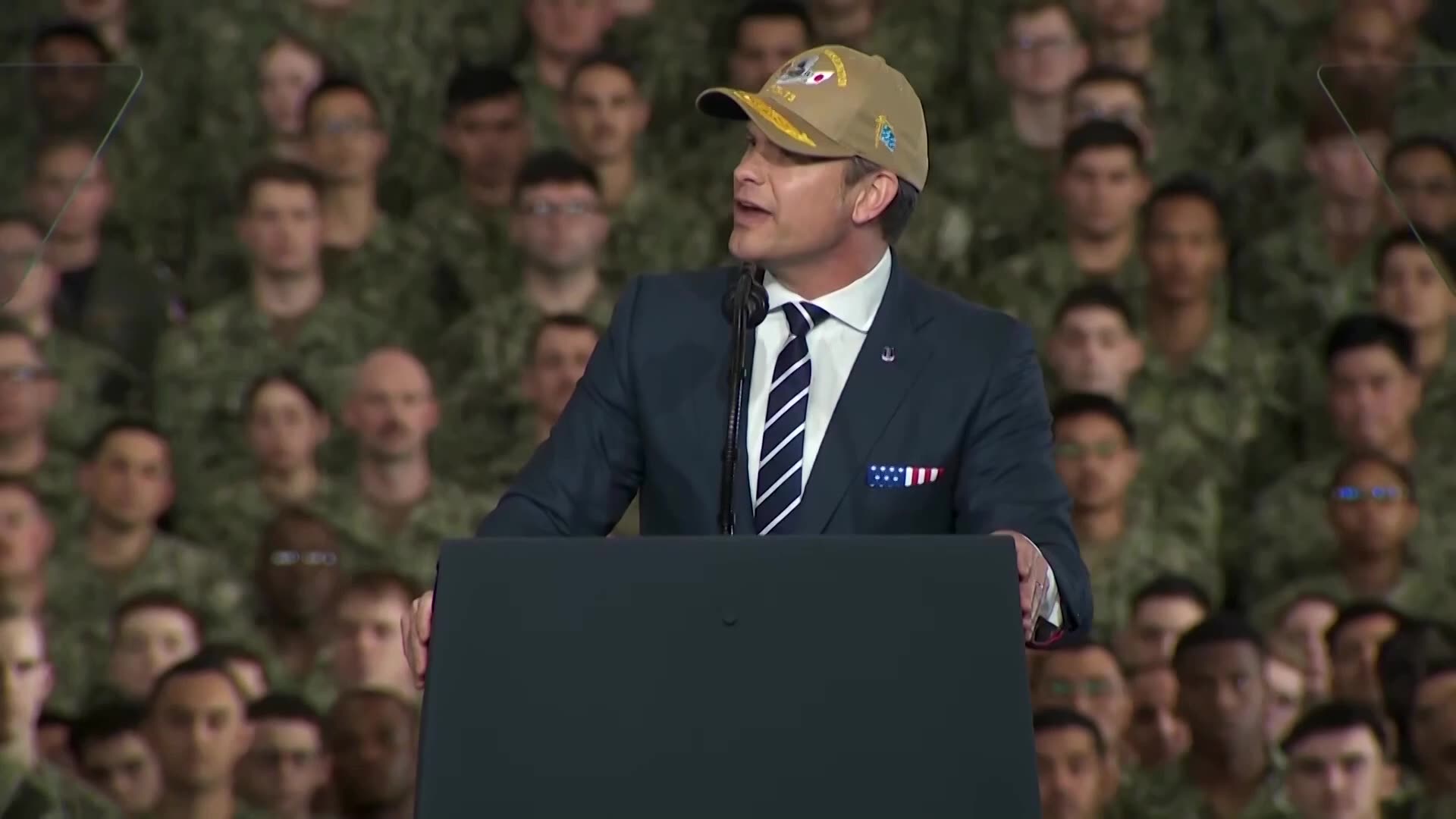 Its peace through strength: Hegseth addresses troops in Japan