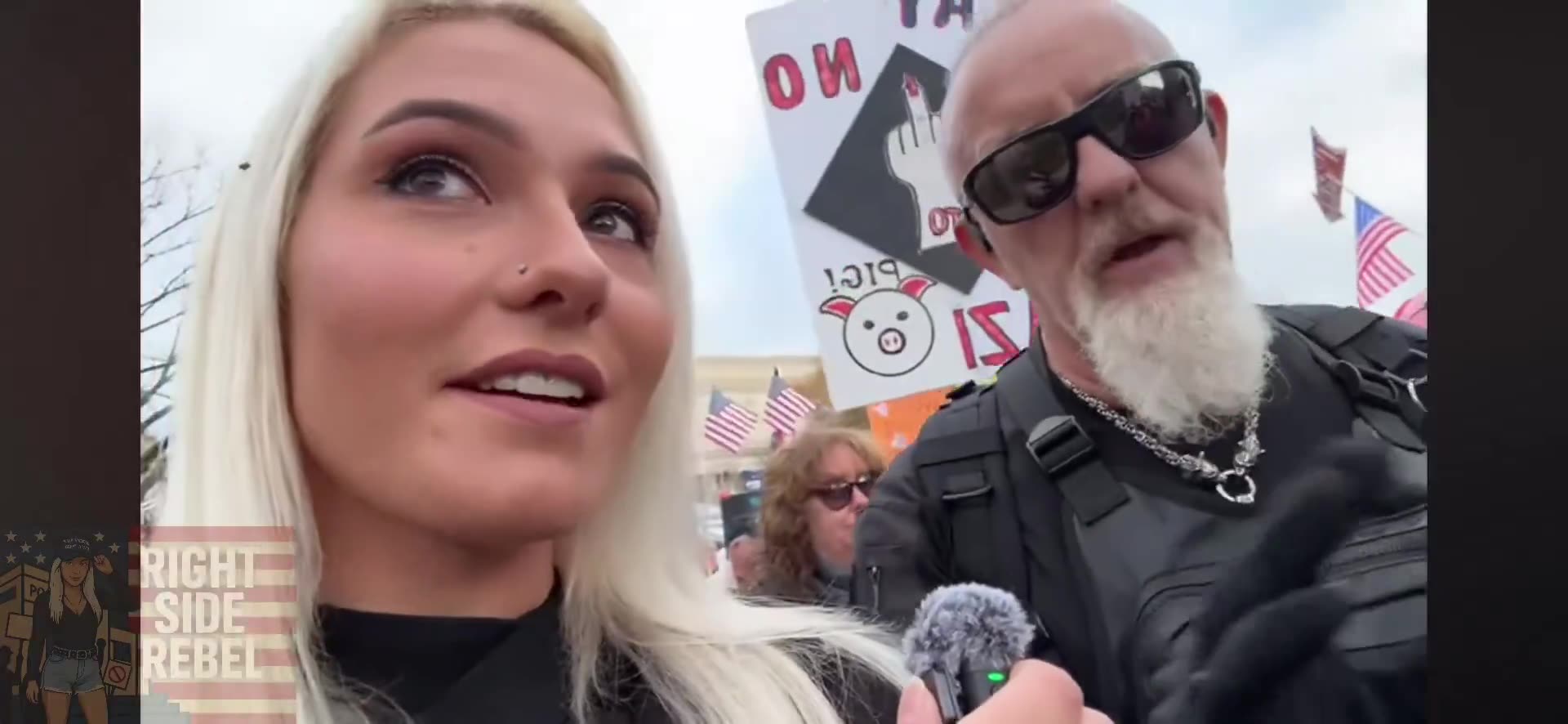 Patriot Has a Civil Conversation With a Protester