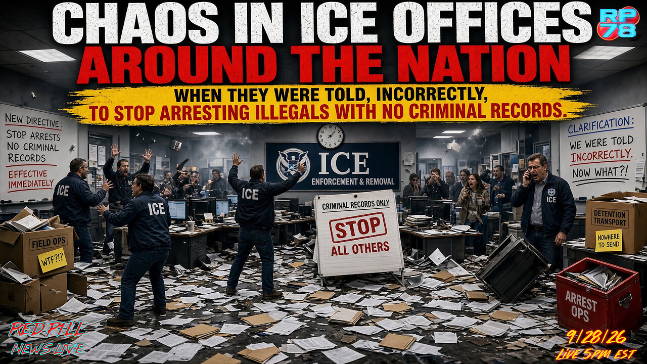 ICE CHAOS - Who Is Sabotaging POTUS on Red Pill News Live thumbnail