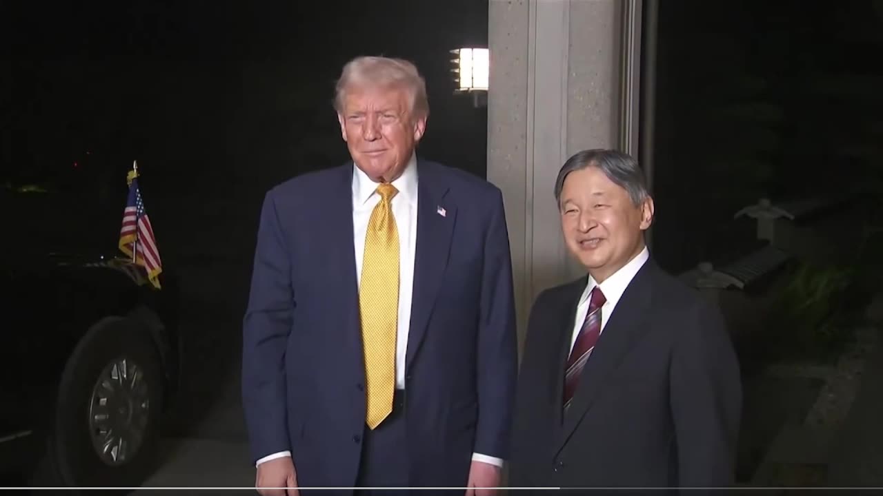 🚨 BREAKING: Tổng thống Trump vừa được Nhật hoàng Naruhito chào đón tại Cung điện Hoàng gia Nhật Bản
