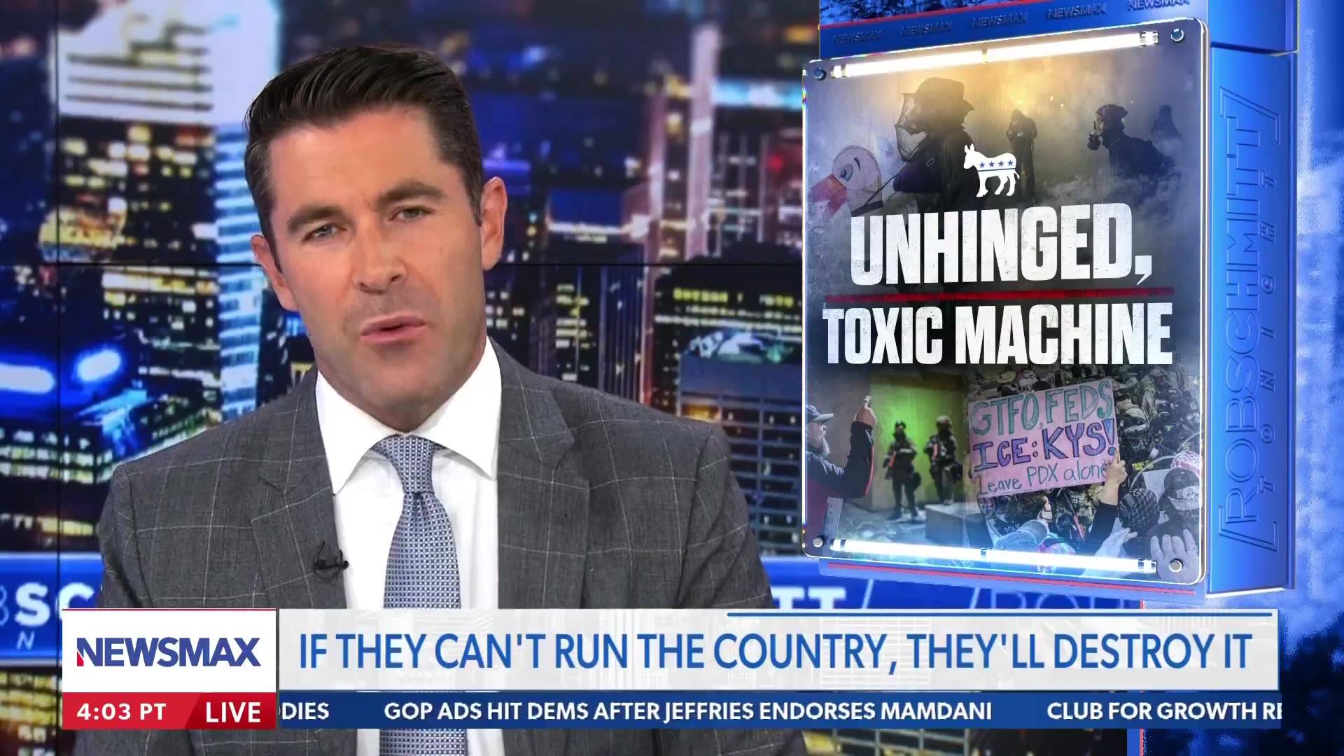 Listen to how ugly the left has gotten ⚡ Newsmax Rob Schmitt