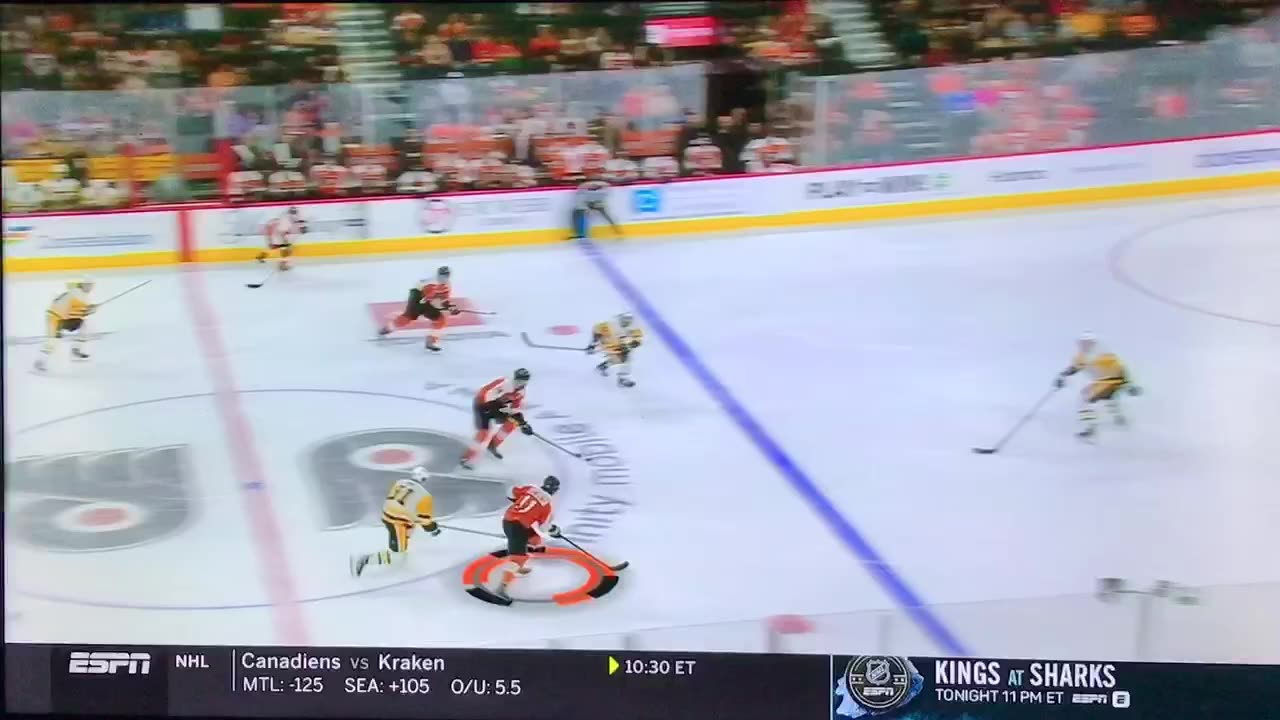Flyers RW #11 Travis Konecny 🥅(2)🏒Wrist-Shot Goal