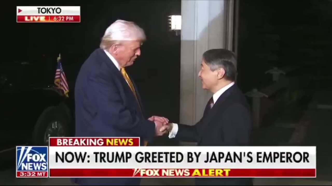 President Trump greeted by Japan’s Emperor