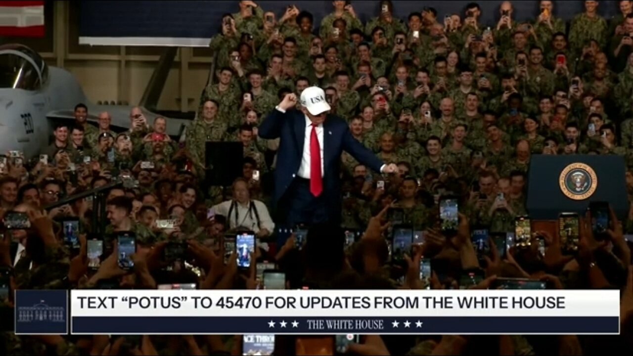 Trump Breaks Out The Trump Dance on USS George Washington