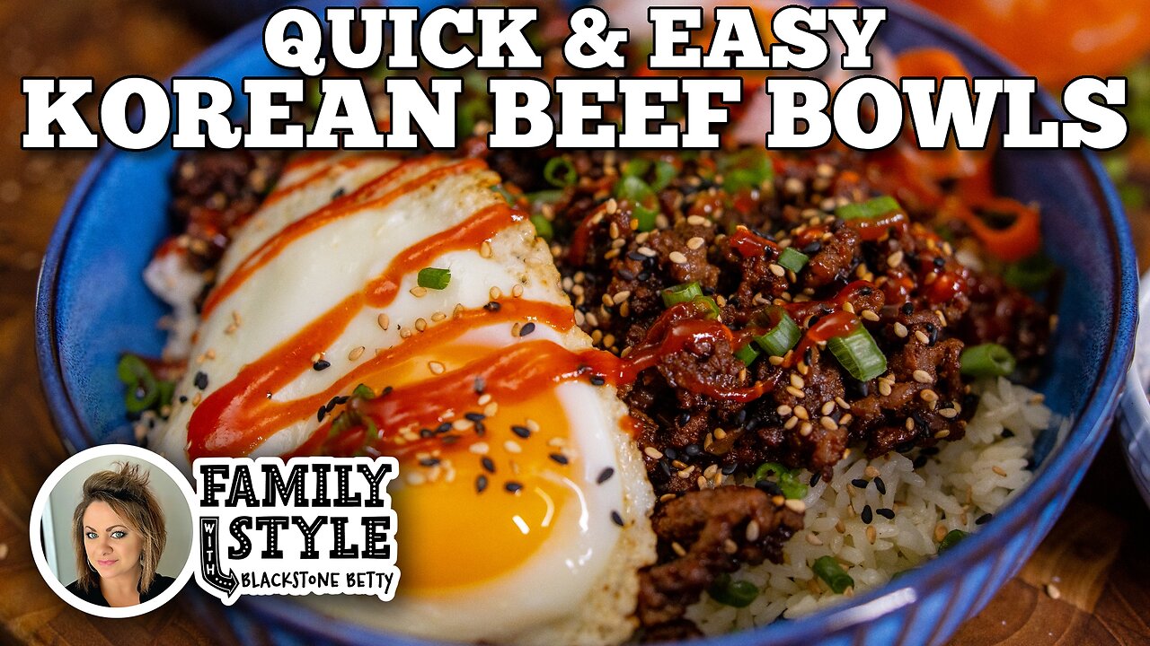 Bettys Korean Beef Bowls on the Blackstone E-Series