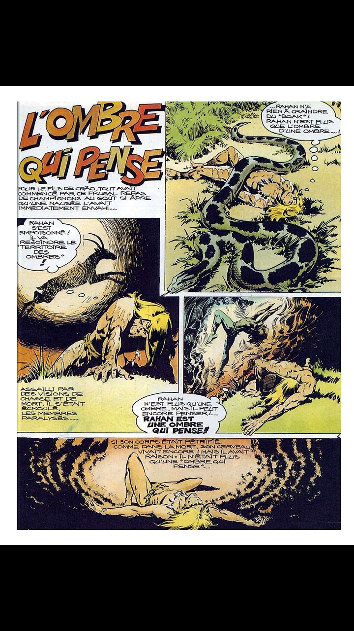 Rahan. Episode 155. By Roger Lecureux. The Shadow that Thinks. A Puke(TM) Comic.