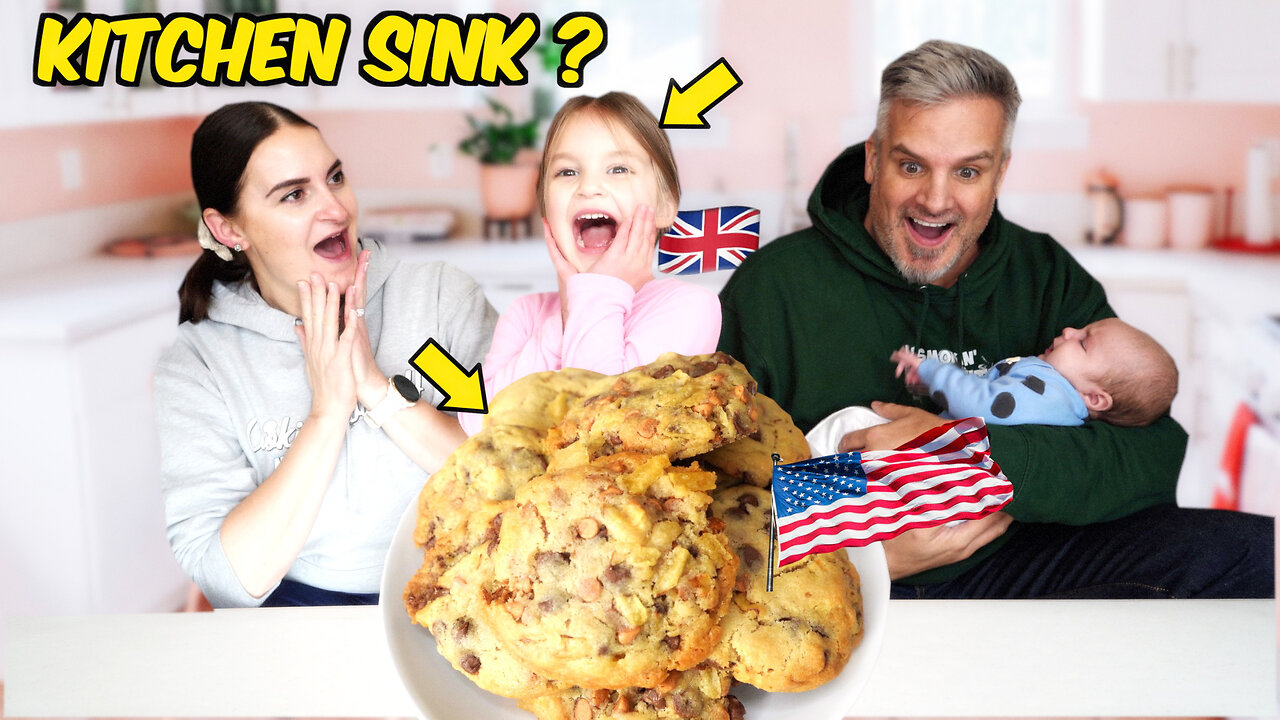 ๐ฌ๐ง๐บ๐ธ Brits Try Kitchen Sink Cookies for the FIRST TIME! | Elana H Takes Over the Kitchen ๐ช๐ฅ