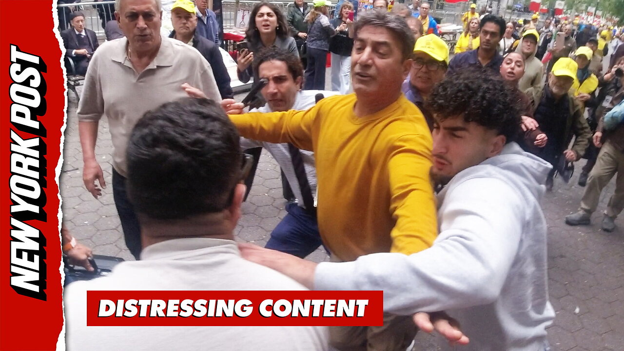 Fight breaks out at Iranian protest outside UN thumbnail