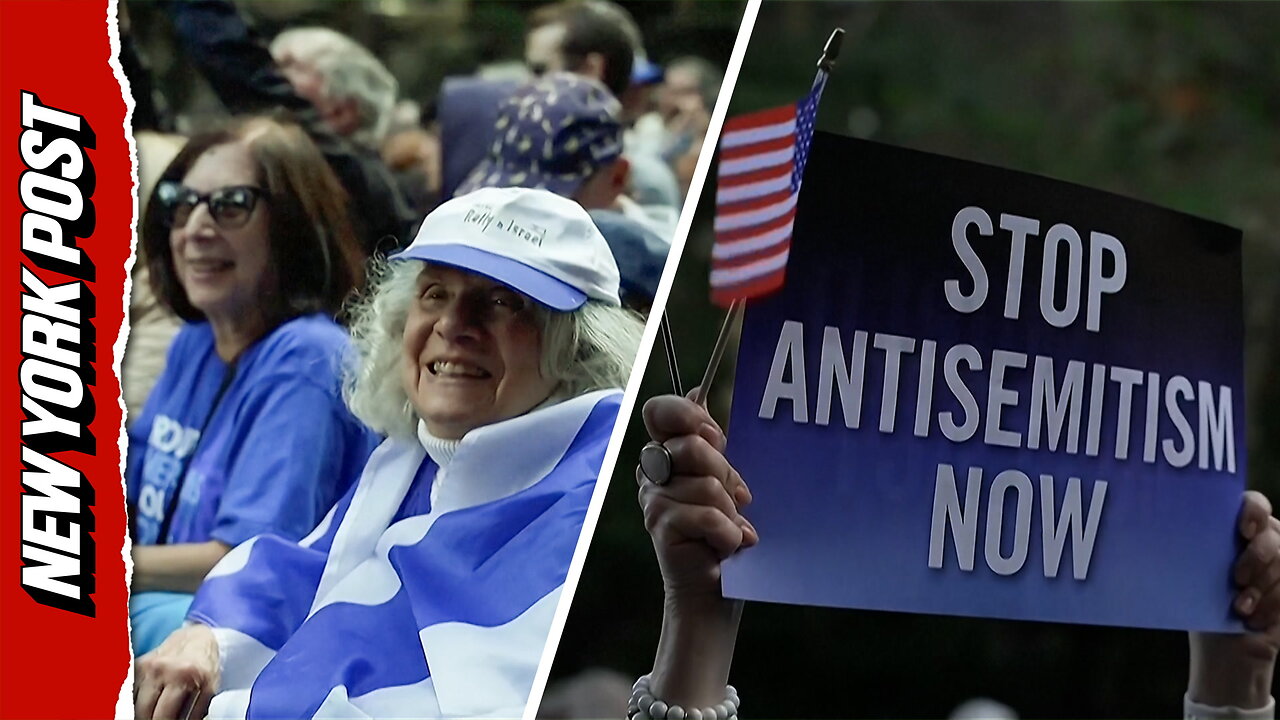 Jewish New Yorkers rally against antisemitism in show of solidarity ahead of Netanyahu UN speech thumbnail