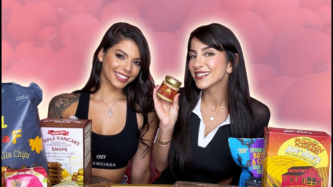 Ultimate Trader Joes Fall Snacks Mukbang with Gina Valentina & Lena The Plug | KYZ TV
