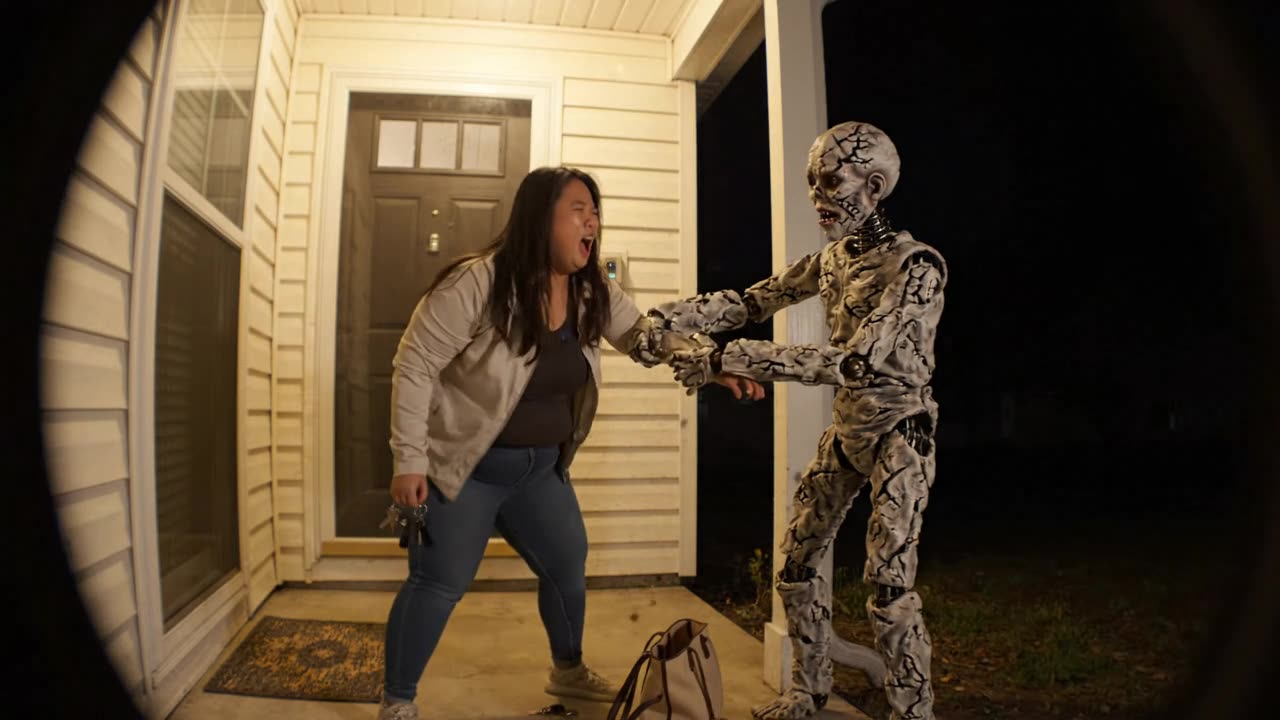😱 Woman Caught on Doorbell Camera! Funny Girls Scary Pranks - Viral Video - Curvy Girl Model