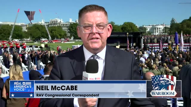 McCABE: A 21-Foot Steel Beam From The World Trade Center Is At The White House Ellipse Today, Surrounded By Survivors, Families, And First Responders 
