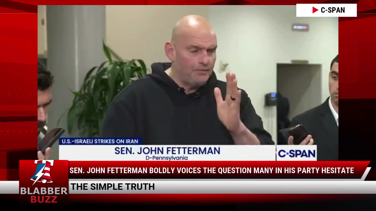 Sen. John Fetterman Boldly Voices The Question Many in His Party Hesitate
