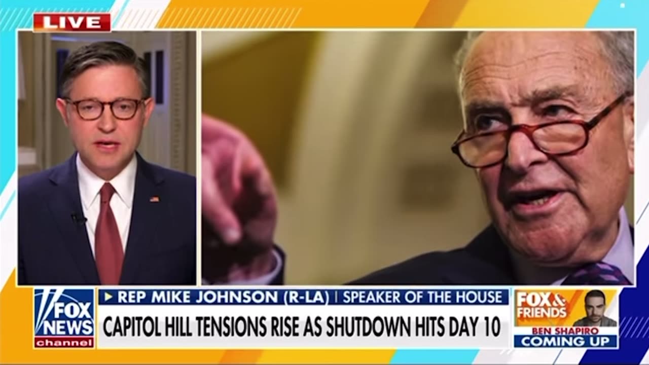 Mike Johnson Reveals Democrats Plan to Keep Government Closed Until AFTER No Kings Protest in DC